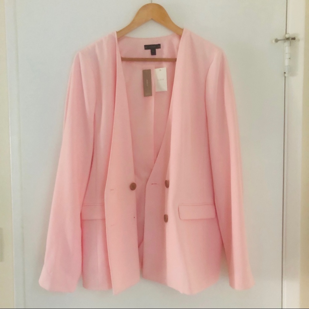J.Crew Women’s Pink Double Breasted Blazer Sz 16T
